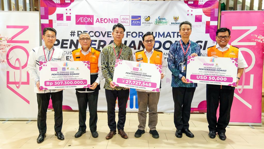 Sinergi Pelanggan & Karyawan AEON Group Di Indonesia & Jepang, Salurkan Bantuan Rp4,1 Miliar Pemulihan Pascabencana Di Sumatra Melalui BAZNAS RI